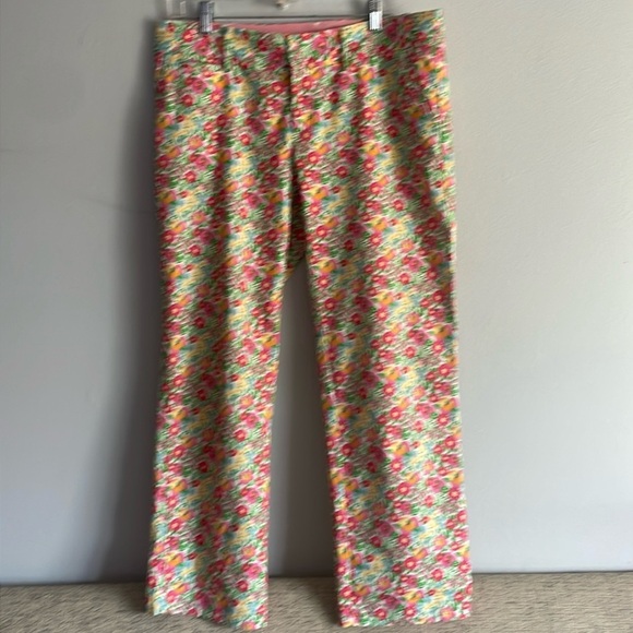 Lilly Pulitzer Ants on Parade Bright Floral Pants Size 10 - Picture 1 of 14
